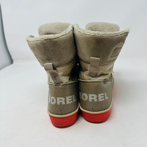 Sorel Tan Tivoli II Winter Snow Boots Pink Bottoms Size US Womens 6.5 - Picture 8 of 15